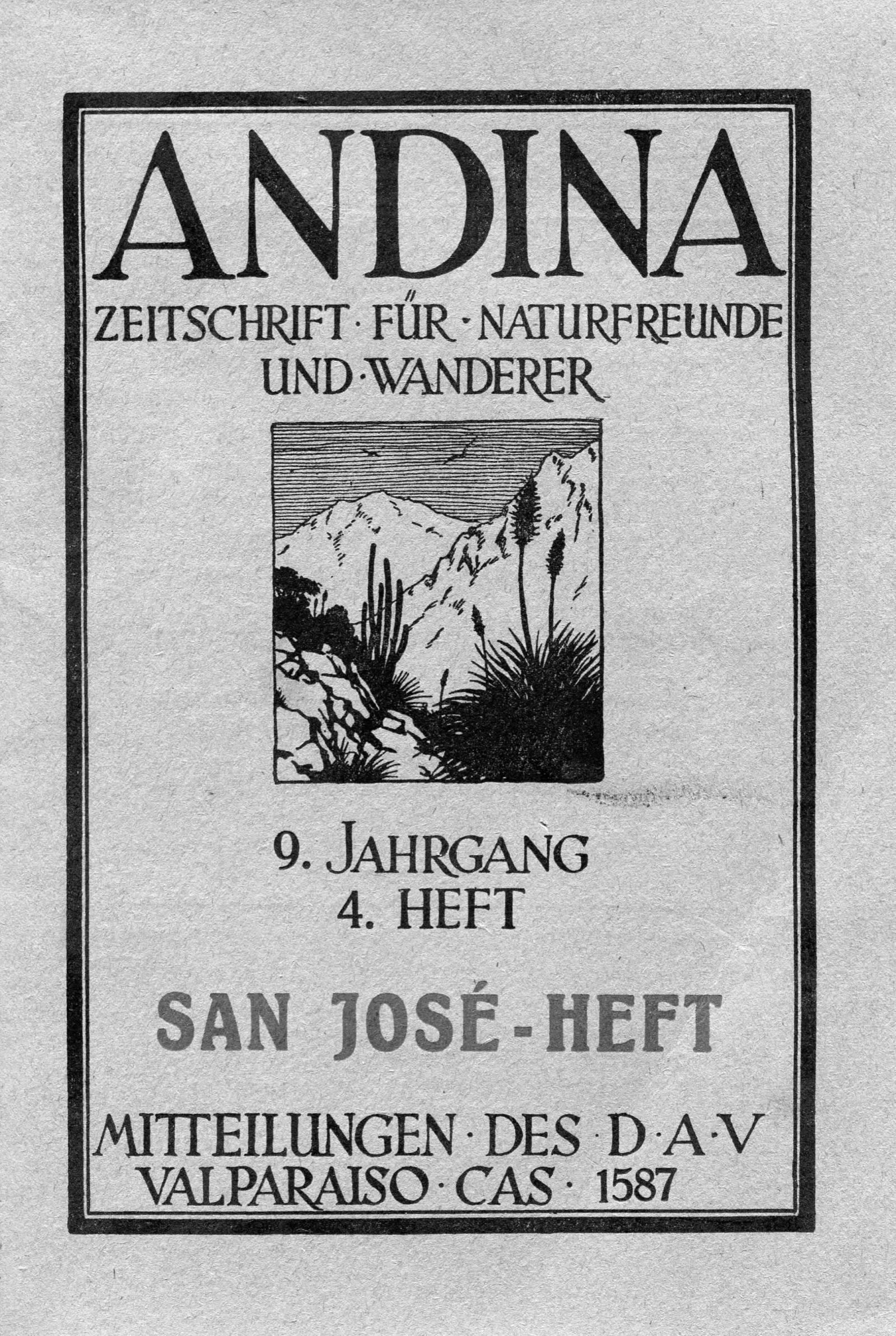 Revista Andina 1931 Heft 4 (San José Heft)