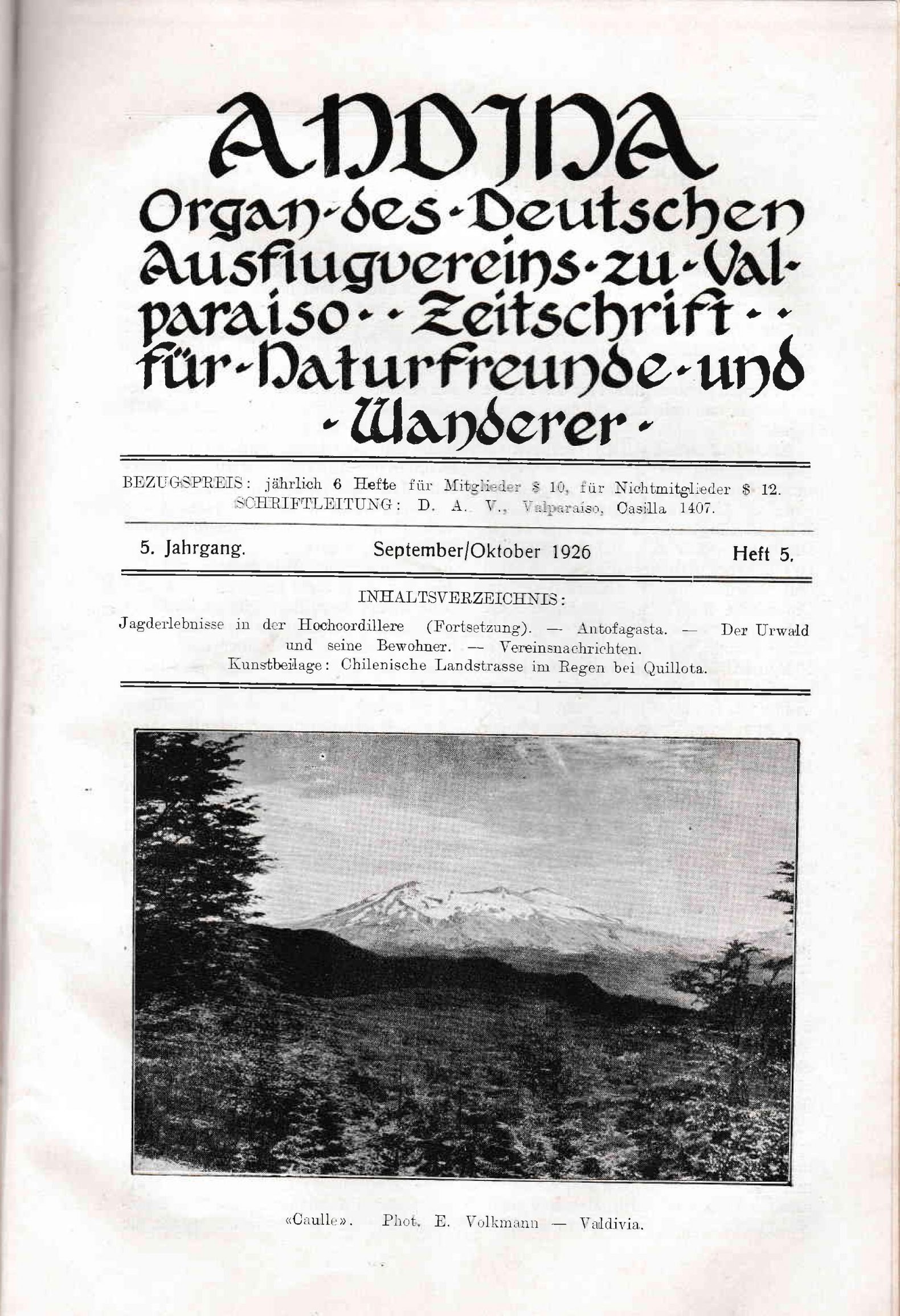Revista Andina 1926 Heft 5